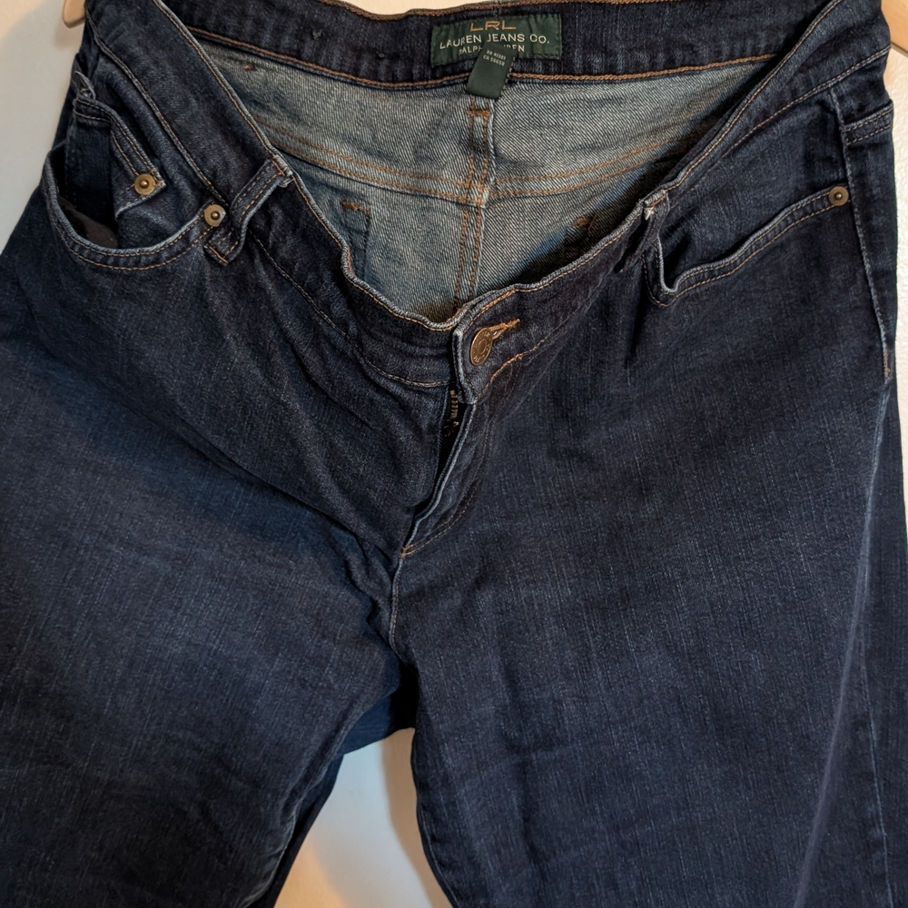 Ralph Lauren Women's Dark Blue Straight Jeans - Picture 2 of 7